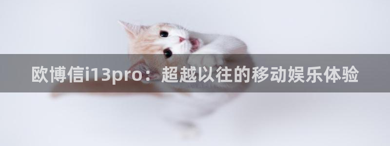 壹号电子娱乐app下载：欧博信i13pro：超越以往的移动娱乐体验